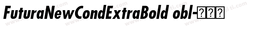 FuturaNewCondExtraBold obl字体转换